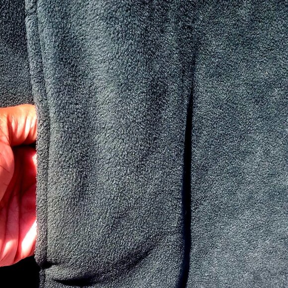 North End Men's Sweater Medium Hunter Green 1/4 Zip Fleece Pullover Orange Bolt - Picture 7 of 13